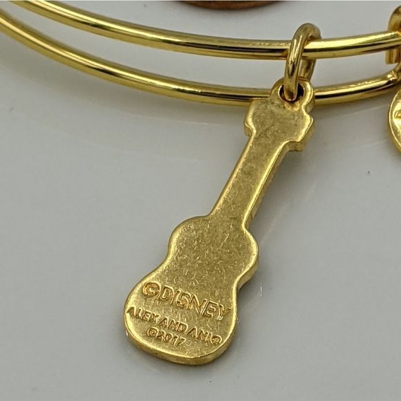 Alex and Ani Disney Gold Coco Guitar Bracelet - Picture 8 of 11
